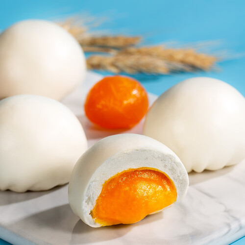 广州酒家利口福流沙凤凰包750g20个儿童早餐包子方便菜家庭量贩装