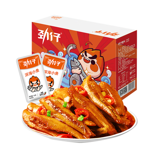 劲仔 小鱼仔零食小鱼干酱汁味 200g 17.5元(多买优惠)-聚超值