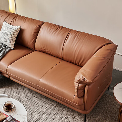 芝华仕cheers真皮沙发意式轻奢直排小户型客厅3061小三人位