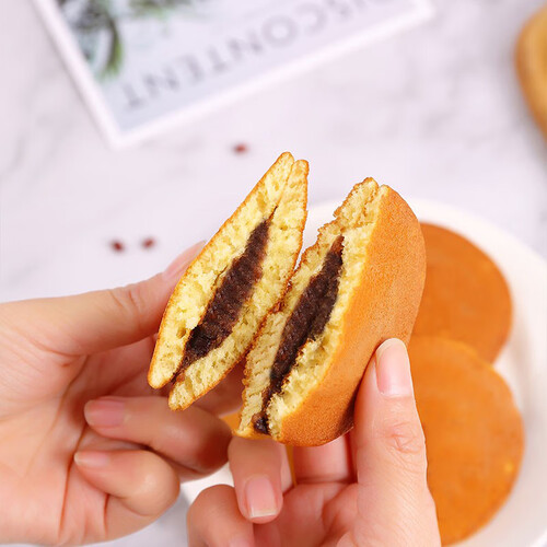 回头客铜锣烧红豆味288g早餐夹心蛋糕面包饼干休闲零食办公室下午茶