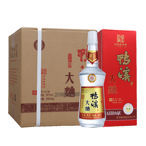鸭溪窖鸭溪窖酒浓香型高度白酒鸭溪窖大曲52度500ml6瓶