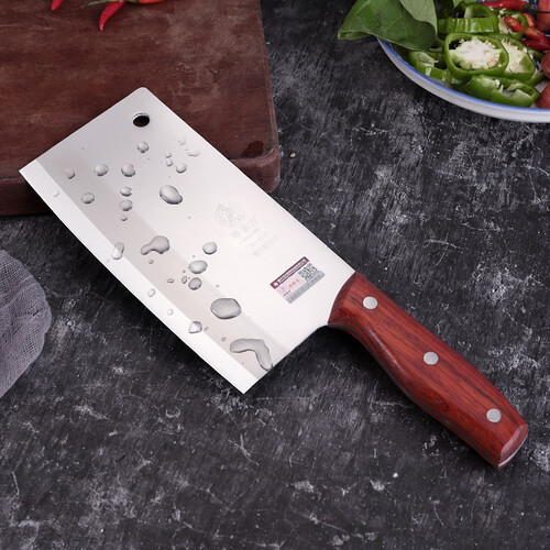 邓家刀菜刀 dengs kinfe 邓家刀 重庆大足锻打4铬不锈钢菜刀 彩木