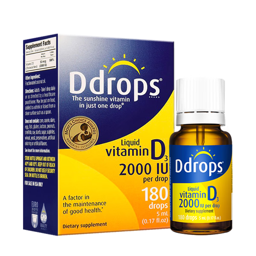 ddrops滴卓思 成人免疫力维生素d3滴剂孕妇vd3维他命d vd液体补钙 dd