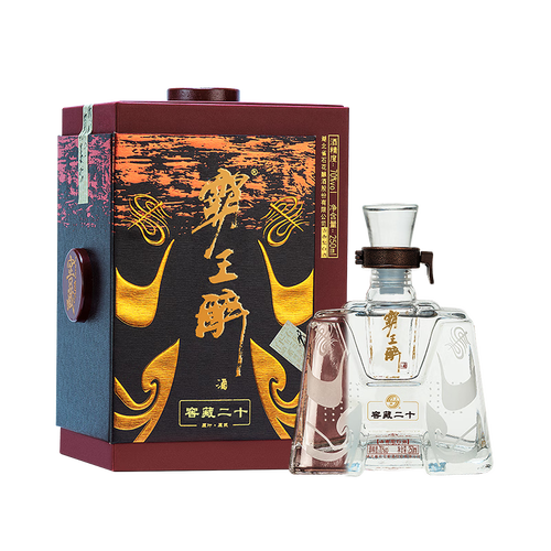 霸王醉 品鉴陈酿 清香型白酒 窖藏二十 70度原浆礼盒装 70度 250ml 1
