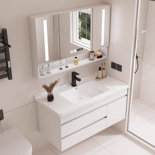 佐仓浴室柜 佐仓 智能浴室柜 60cm标准款-配黑方龙头-活动款多少钱-聚