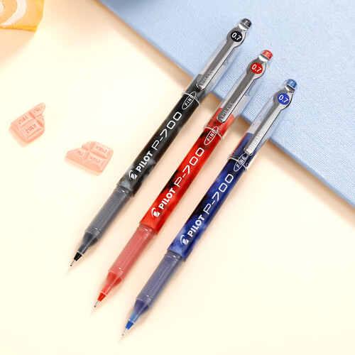 百乐pilotblp70007mm考试财务用笔中性笔顺滑针嘴签字笔黑色12支装