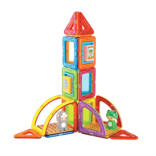 magformers麦格弗磁力片棒男孩女孩创意房屋玩具拼搭积木金宝贝早教