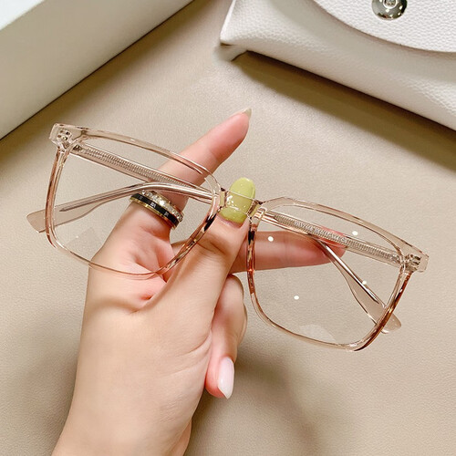 erilles方形黑镜框 防蓝光近视眼镜复古tr90眼镜框架素颜可配近视男女