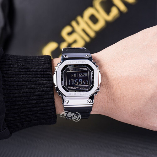 卡西欧casio35周年限定小方块金属方块小方表金砖银砖手表情人节礼物