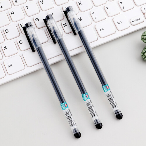 5mm全针管大容量中性笔 一次性办公签字笔 巨能写学生水笔 顺滑写字笔
