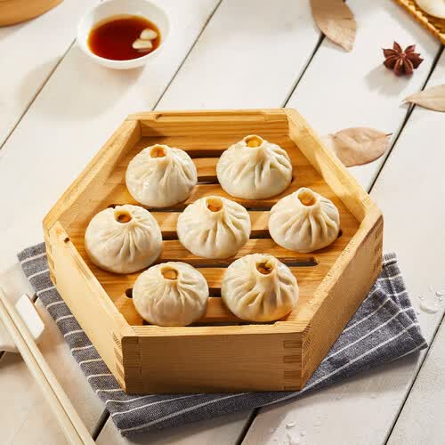 三全上海灌汤小笼包三鲜450g2共36个三鲜馅速食早餐包子家庭装