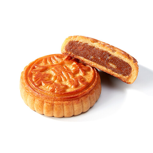 老鼎丰 中华老字号东北哈尔滨老式月饼传统糕点 枣泥月饼500g(5枚装