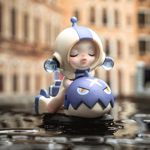 mart)潮流盲盒 pop mart 泡泡玛特 skullpanda明日早高峰系列手办盲盒