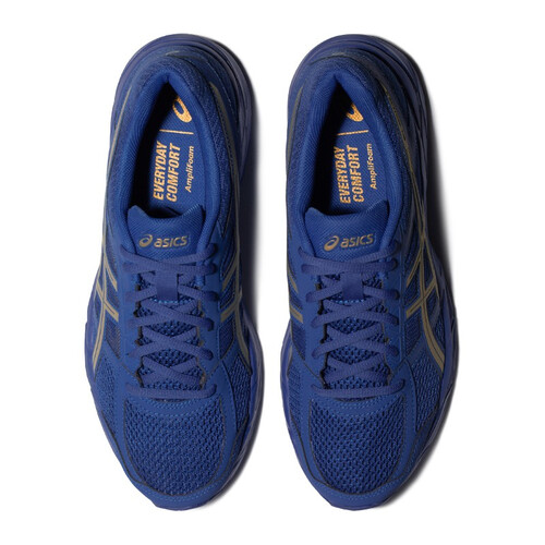 asics亚瑟士入门缓震跑鞋男舒适透气运动鞋 gel-contend 4 蓝色/金色