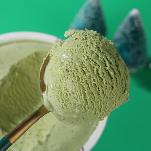 八喜冰淇淋绿茶口味550g1桶家庭装桶装