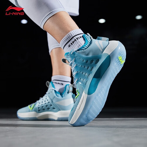 李宁篮球鞋 li-ning 李宁 音速6 男子篮球鞋 aban021-6 白黑 42多少钱