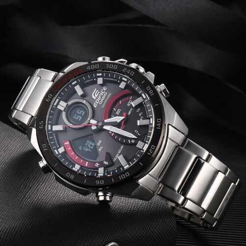 casio 卡西欧 edifice系列 男士石英手表 ecb-900db-1a多少钱-聚超值