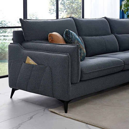 全友家居品牌补贴沙发现代简约客厅大户型仿棉麻布艺沙发组合家具1026