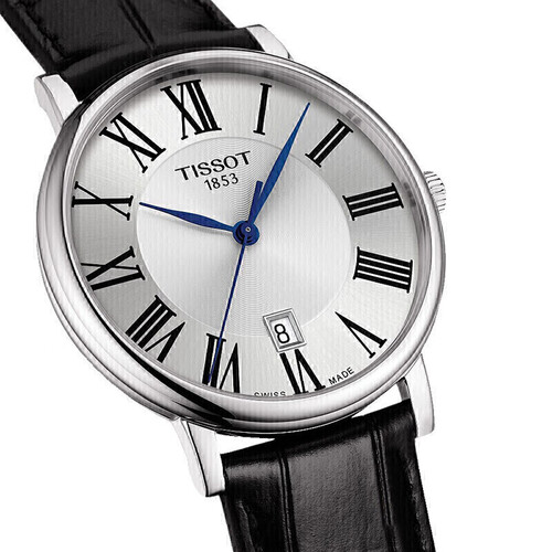 tissot 天梭 瑞士手表 卡森臻我系列腕表 皮带石英女表t122