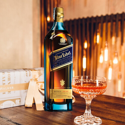 尊尼获加johnniewalker蓝方蓝牌苏格兰调和型威士忌洋酒750ml