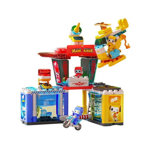 女孩生日礼物玩具百变布鲁克拼装积木交通工具系列百变布鲁可丛林基地