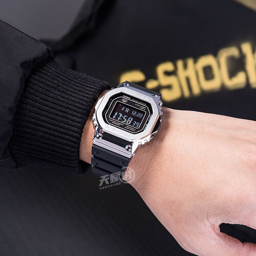 卡西欧casio35周年限定小方块金属方块小方表金砖银砖手表情人节礼物