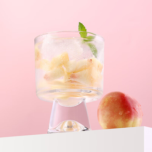 惠寻京东自有品牌无糖苏打水气泡水白桃味饮料0卡0脂480ml12瓶