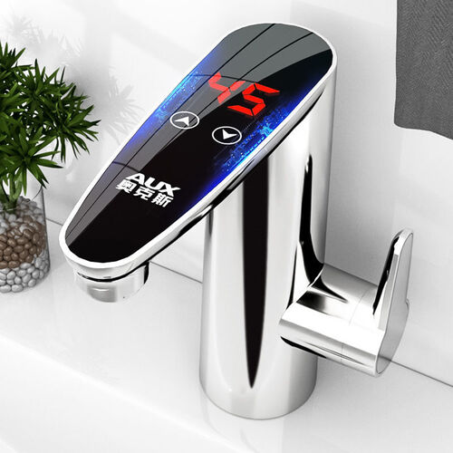 aux)电热水龙头不锈钢机身恒温速热水龙头即热式热水器厨房卫生间两用