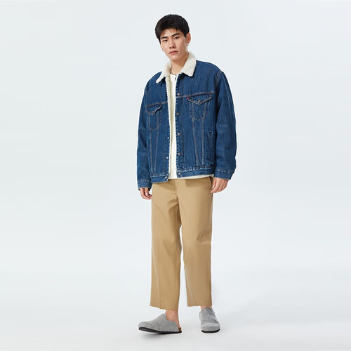 levis李维斯男士牛仔夹克22冬季经典仿羊羔绒保暖情侣装休闲外套衣多