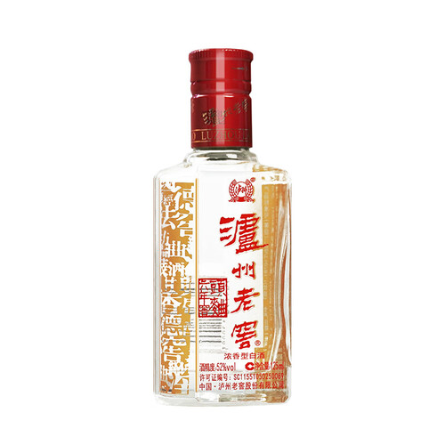 泸州老窖 六年窖头曲 浓香型白酒 52度 125ml*24瓶 整箱装小酒多少钱