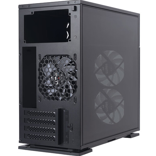 迎广inwin327黑色电脑主机箱支持matx主板240水冷排高规格显卡配3颗