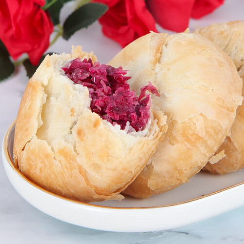 潘祥记鲜花饼现烤50g10枚云南老字号玫瑰花饼传统糕点零食小吃鲜花饼