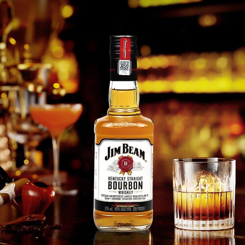 金宾(jim beam)威士忌 jim beam 金宾 波本威士忌 美国进口洋酒白占边