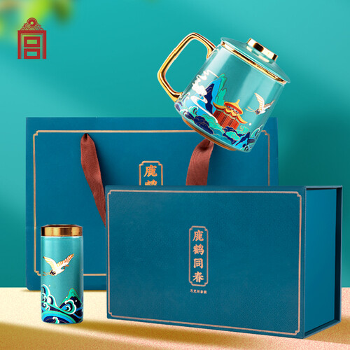 museum cultural products and services)整套茶具 故宫文创 鹿鹤同春