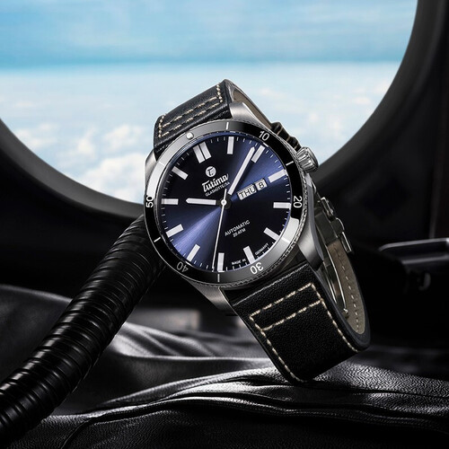拓天马(tutima)军表德国表手表男空港系列自动机械男士皮带手表运动