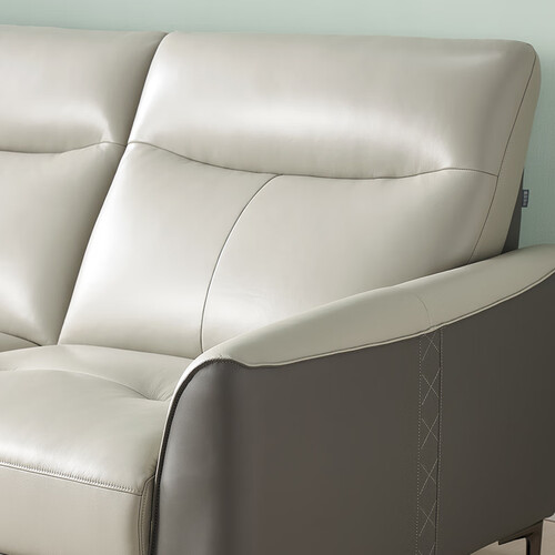 全友(quanu)皮艺沙发 quanu 全友 102710a 简约真皮沙发 左2 右2 脚凳