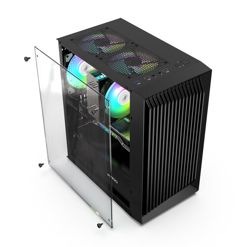 半岛铁盒(pado)金牛座m 黑色 mini电脑小机箱(支持m-atx主板/240水冷