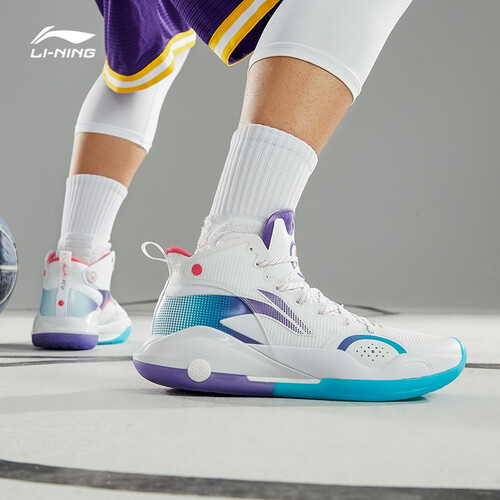 李宁篮球鞋男鞋驭帅15男子减震回弹中帮篮球专业比赛鞋运动鞋鞋子官方