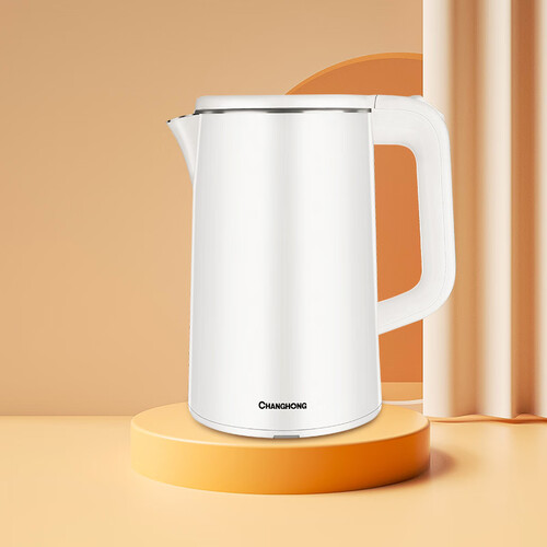 长虹(changhong) 电水壶电热水壶自动断电大容量热水壶双层防烫不锈钢