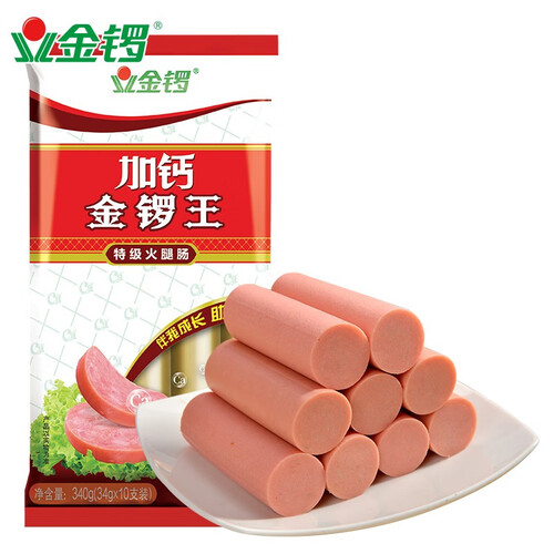 金锣方便食品 jl 金锣 火腿肠 加钙金锣王 34g*10支多少钱-聚超值