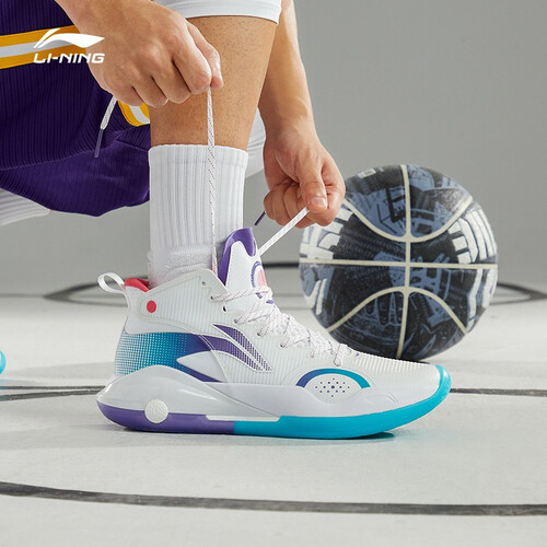 李宁篮球鞋男鞋驭帅15男子减震回弹中帮篮球专业比赛鞋运动鞋鞋子官方