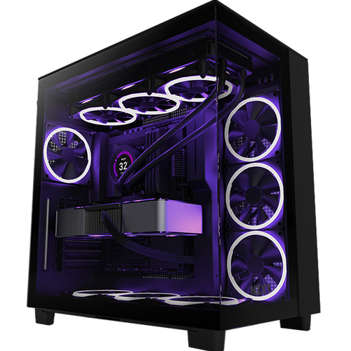 nzxt 恩杰 h9 flow 海景机箱水冷机箱双腔中塔电脑机箱(三面360水冷