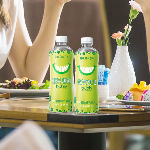 百事可乐饮料 plus会员:pepsi 百事 蜜柚味 bubly微笑趣泡 气泡水