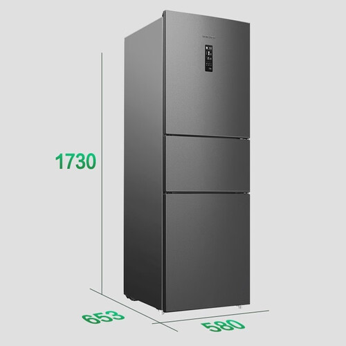 容声252升冰箱三门三温一级能效冰箱双变频节能家用风冷无霜电冰箱bcd