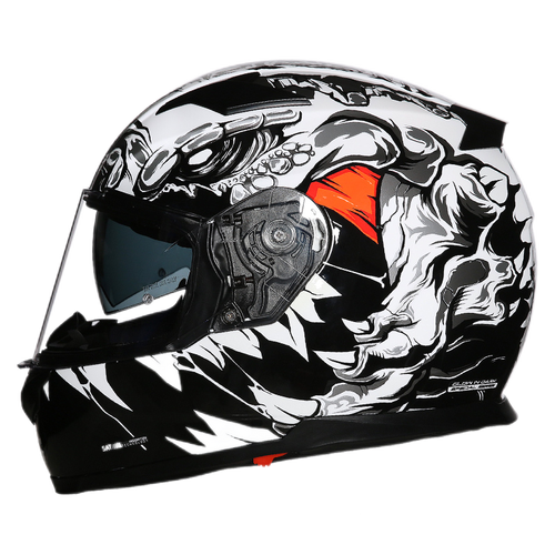 faseed摩托车头盔 faseed fs-817 摩托车头盔 全盔 白怪兽/亮黑多少钱