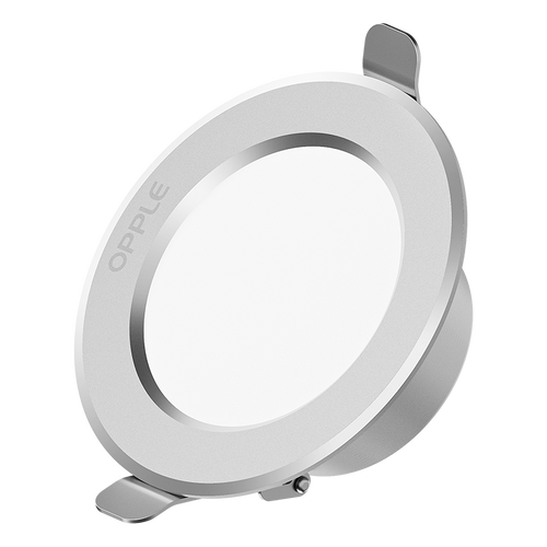 欧普(opple)五只装led筒灯天花灯 铝材砂银款【3瓦双色】 开孔7-8.