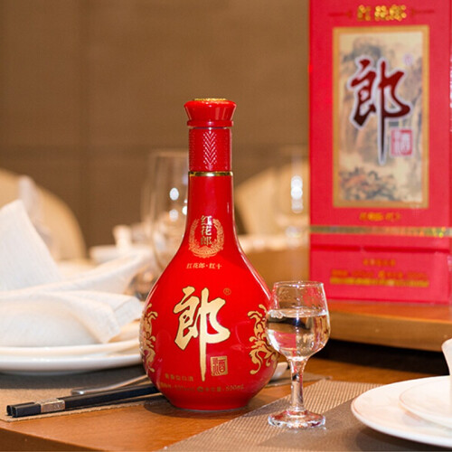 郎白酒 langjiu 郎酒 红花郎 陈酿 53度 高度白酒 酱香型 第四代红花