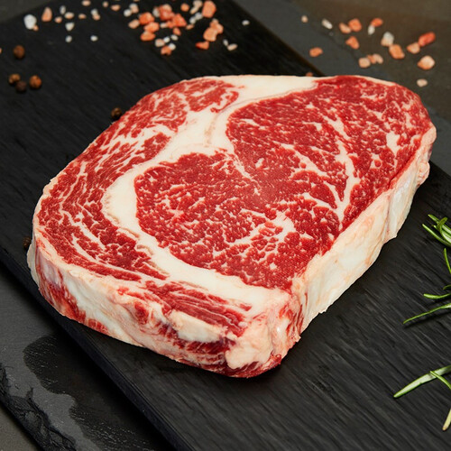 华牧鲜 进口谷饲原切眼肉牛排200g/份 雪花牛肉 进口冷冻生鲜 39元-聚