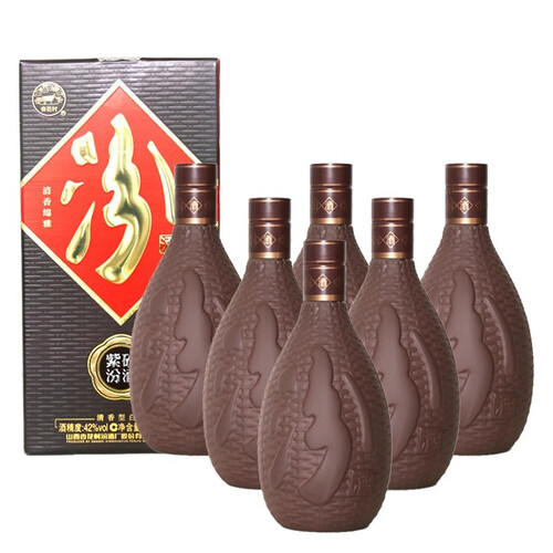 汾酒白酒 汾酒 紫砂汾酒 42%vol 清香型白酒 475ml 单瓶装多少钱-聚