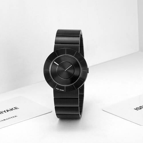 isseymiyake三宅一生手表男黑表盘磨砂不锈钢带情侣简约时尚石英手表